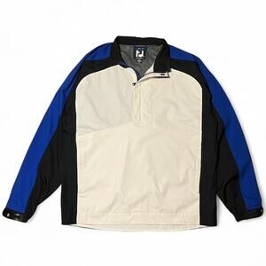 FootJoy DryJoys Waterproof Half Zip Golf Jacket Men’s L Blue Black